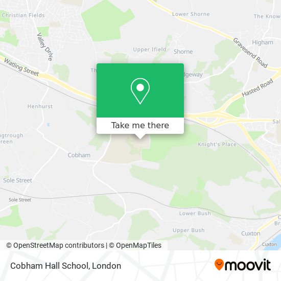 Cobham Hall School map