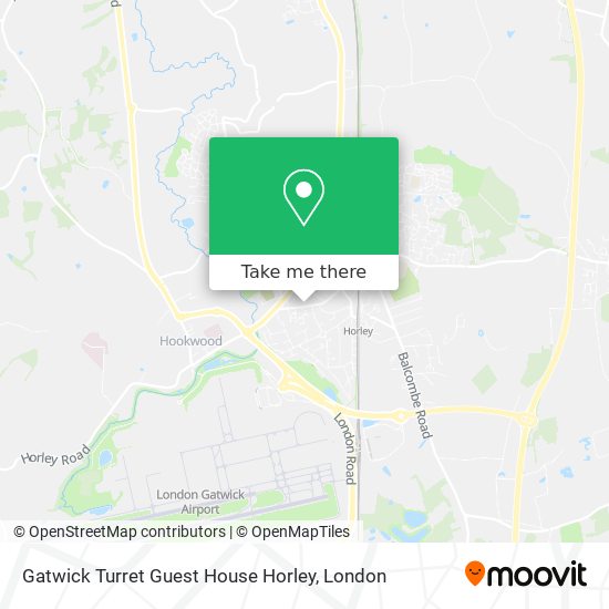 Gatwick Turret Guest House Horley map
