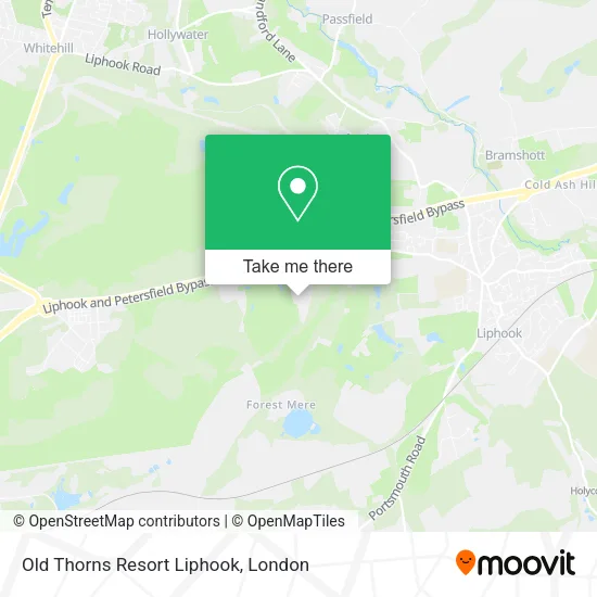 Old Thorns Resort Liphook map