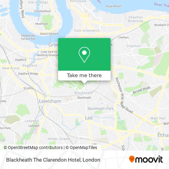 Blackheath The Clarendon Hotel map