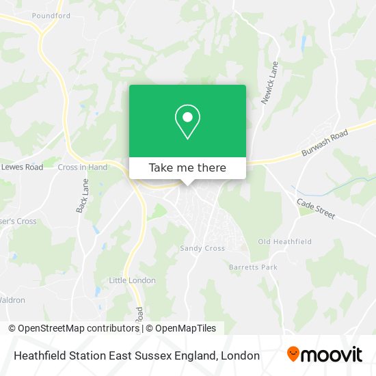Heathfield Station East Sussex England map