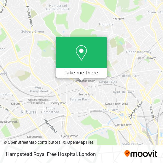 Hampstead Royal Free Hospital map