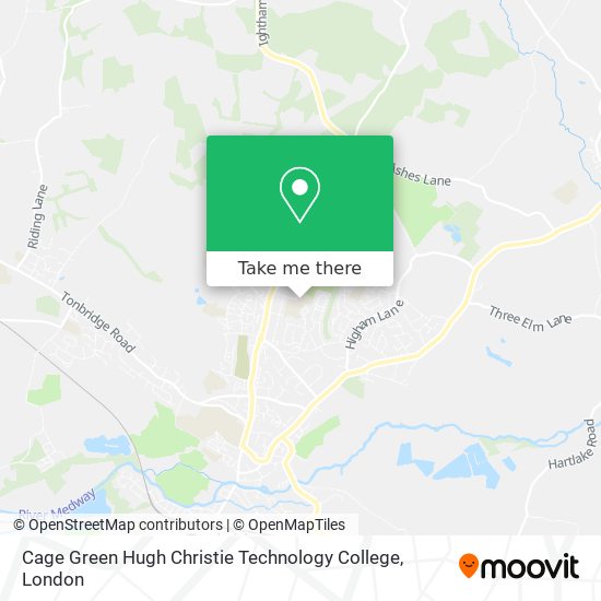 Cage Green Hugh Christie Technology College map