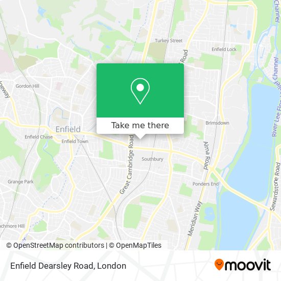 Enfield Dearsley Road map