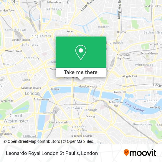 Leonardo Royal London St Paul s map