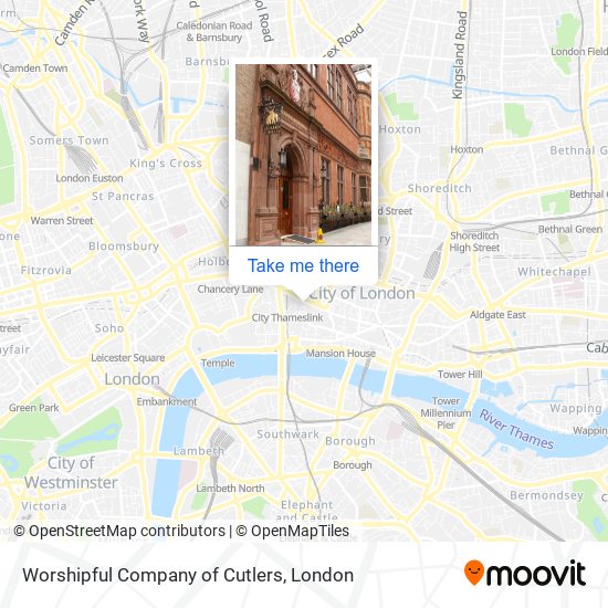 Worshipful Company of Cutlers map