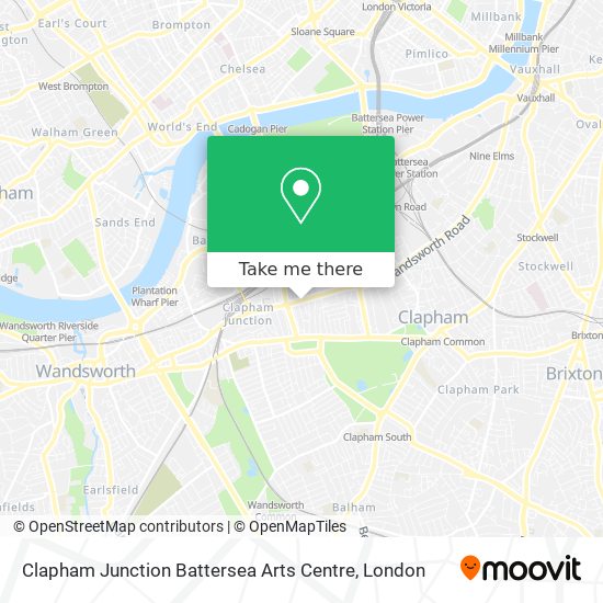 Clapham Junction Battersea Arts Centre map
