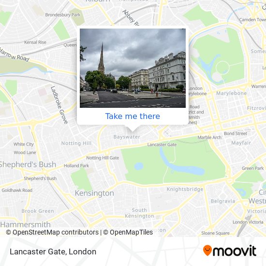 Lancaster Gate map