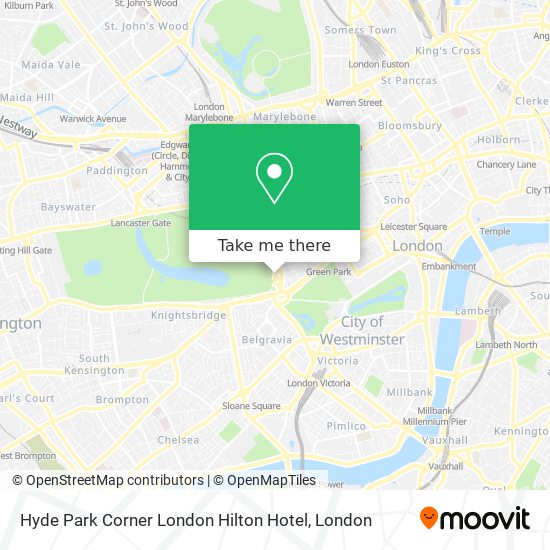 Hyde Park Corner London Hilton Hotel map