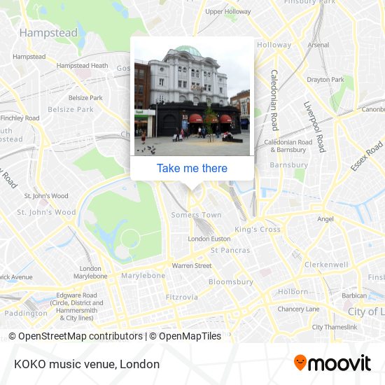 KOKO music venue map