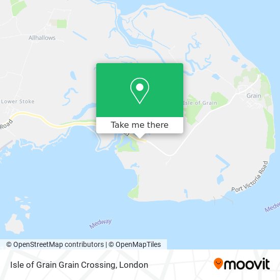 Isle of Grain Grain Crossing map