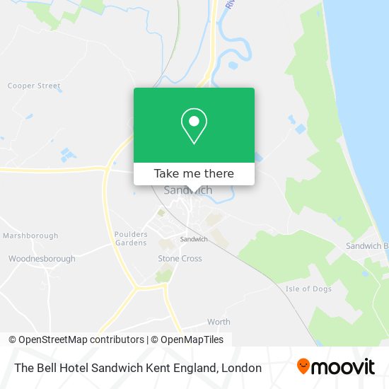 The Bell Hotel Sandwich Kent England map