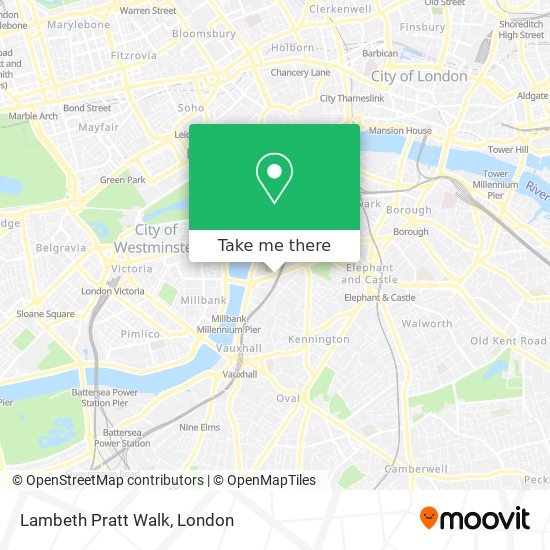 Lambeth Pratt Walk map