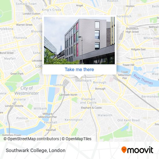Southwark College map