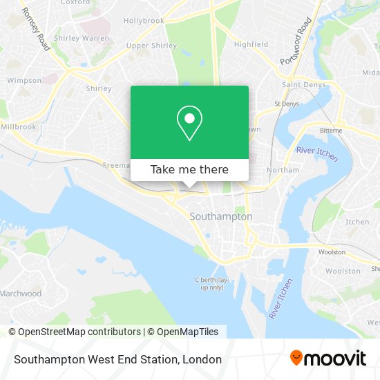 Southampton West End Station map
