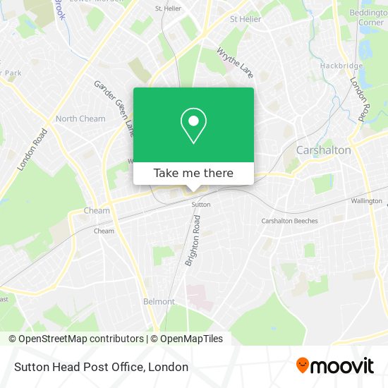 Sutton Head Post Office map