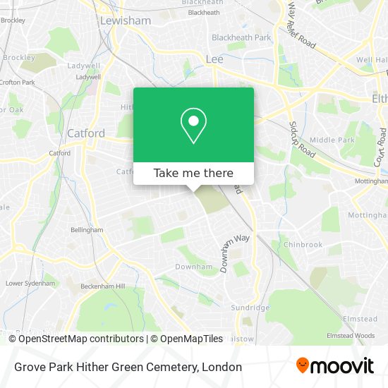 Grove Park Hither Green Cemetery map