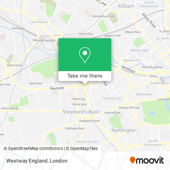 Westway England map