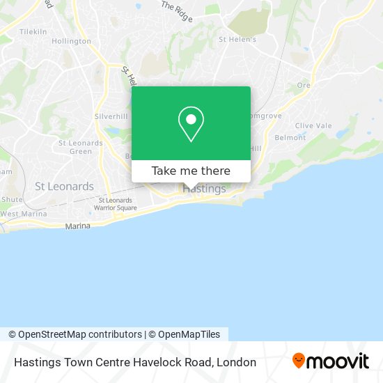 Hastings Town Centre Havelock Road map