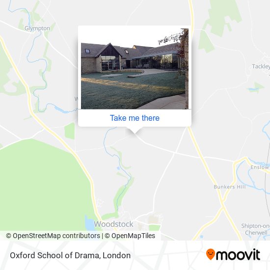 Oxford School of Drama map