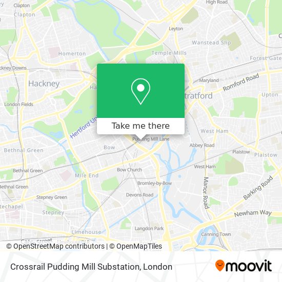 Crossrail Pudding Mill Substation map