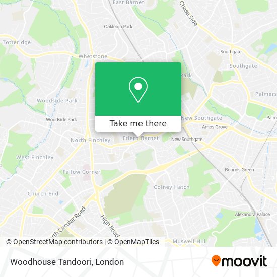 Woodhouse Tandoori map