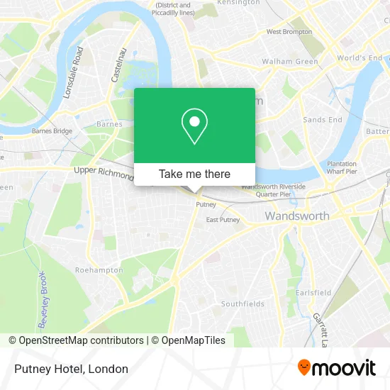 Putney Hotel map