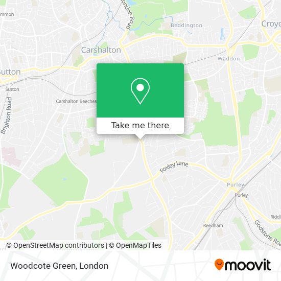 Woodcote Green map