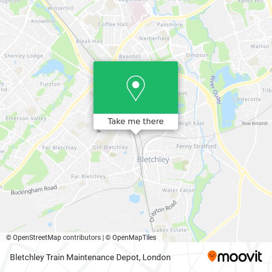 Bletchley Train Maintenance Depot map