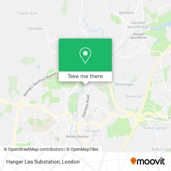 Hanger Lea Substation map