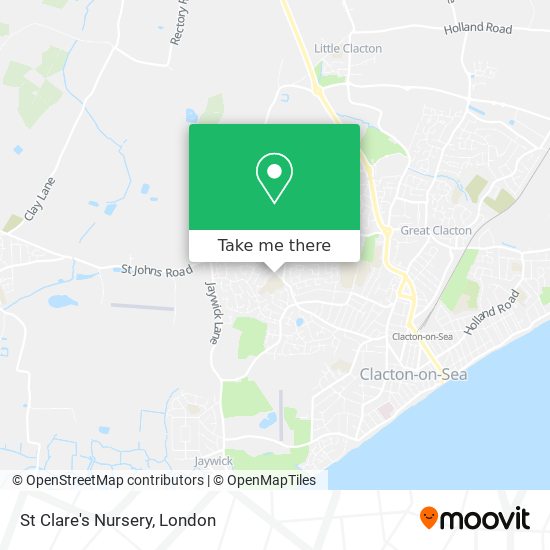 St Clare's Nursery map