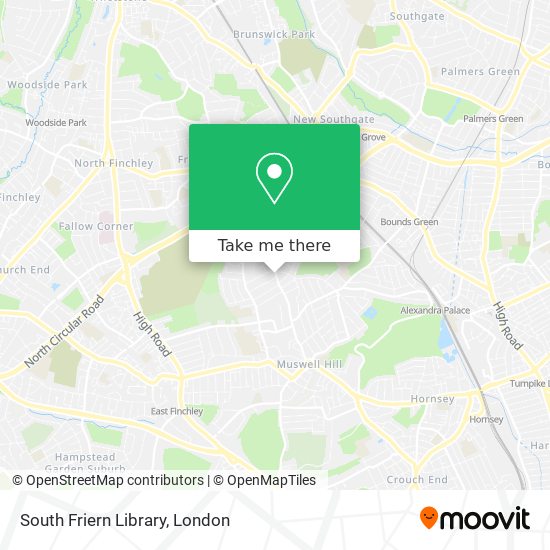 South Friern Library map