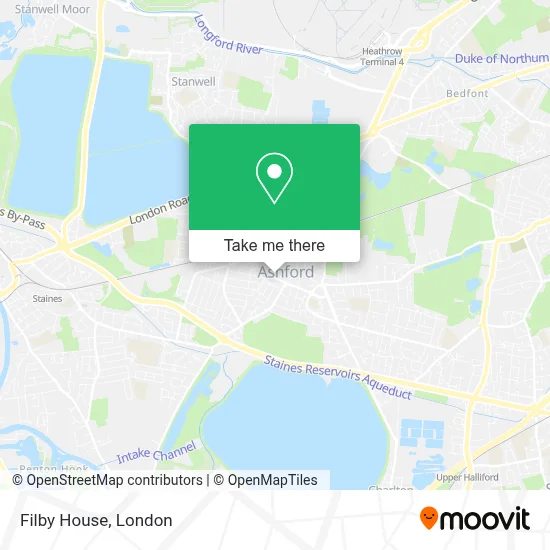 Filby Map How to Get to Filby House in Ashford (Surrey) by Bus or Train?