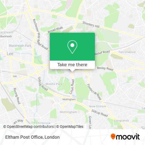 Eltham Post Office map