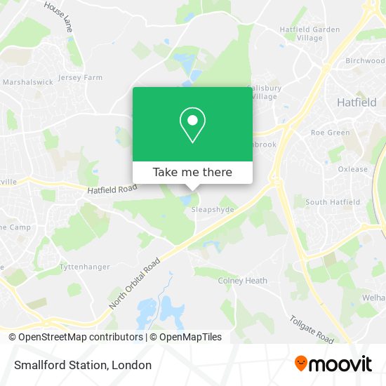 Smallford Station map
