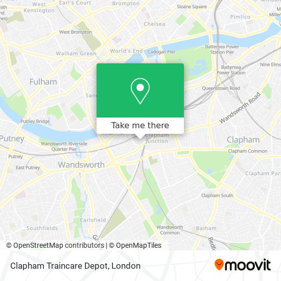 Clapham Traincare Depot map