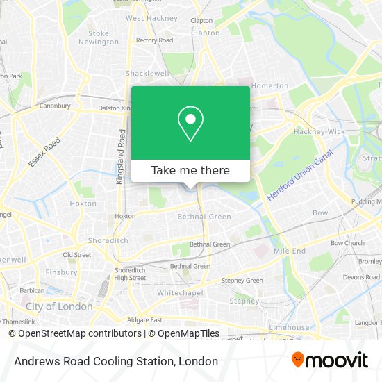 Andrews Road Cooling Station map