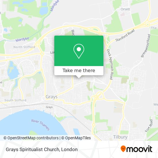 Grays Spiritualist Church map