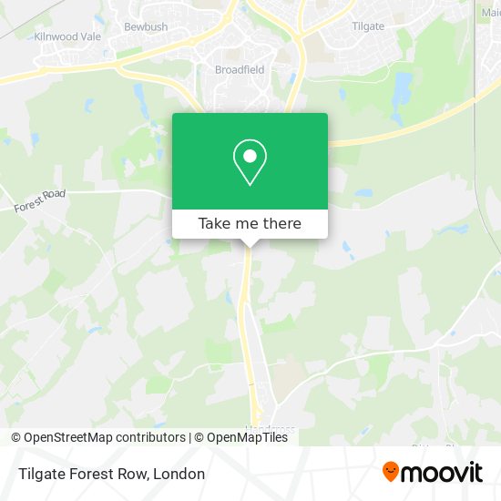 How to get to Tilgate Forest Row in Mid Sussex by Bus or Train?
