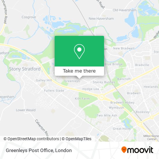 Greenleys Post Office map