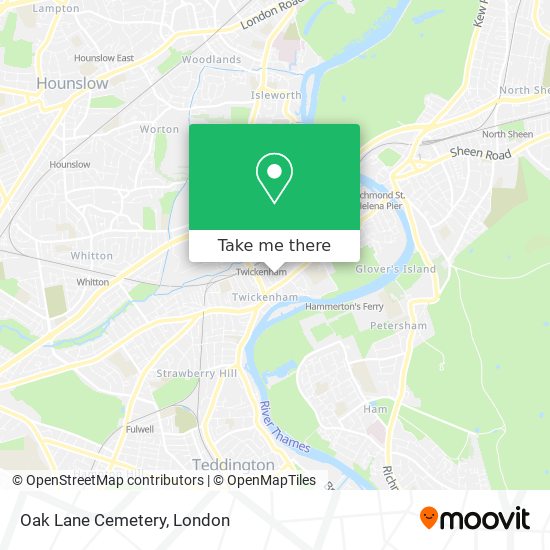 Oak Lane Cemetery map