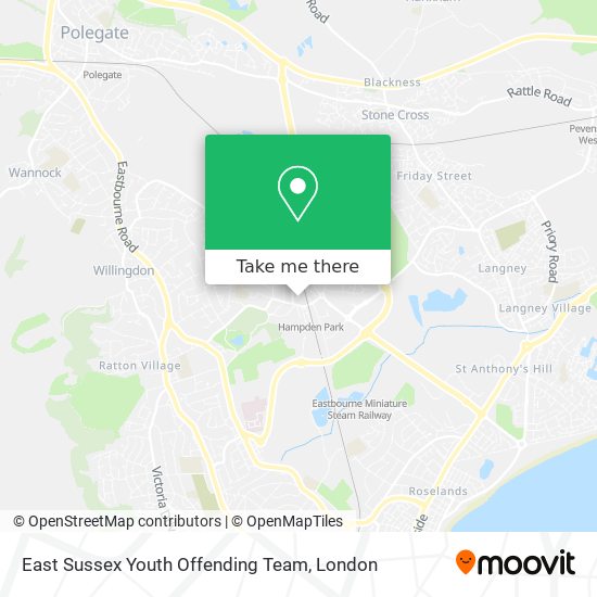 East Sussex Youth Offending Team map
