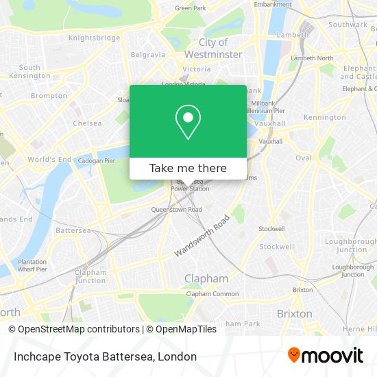 Inchcape Toyota Battersea map