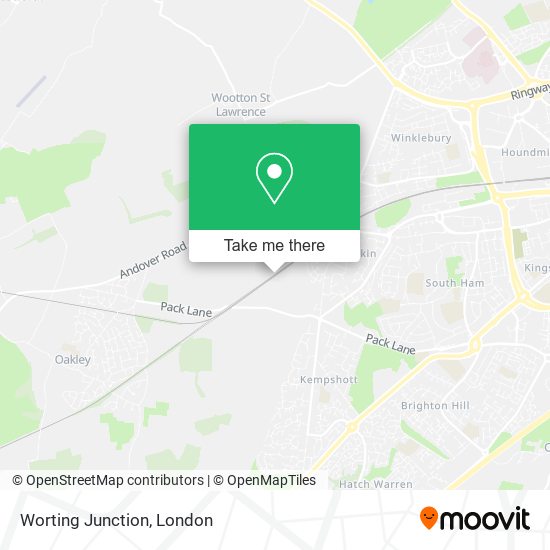 Worting Junction map