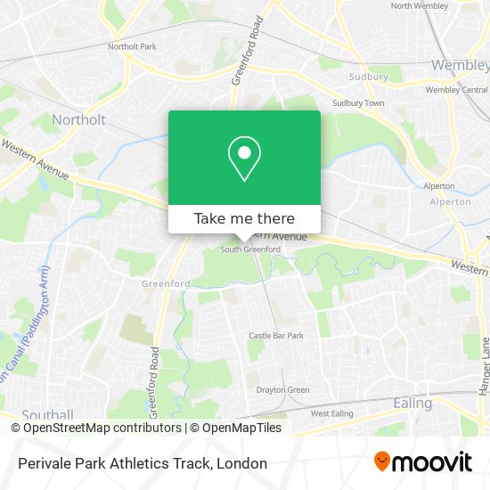Perivale Park Athletics Track map