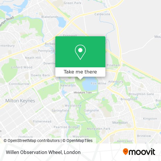 Willen Observation Wheel map