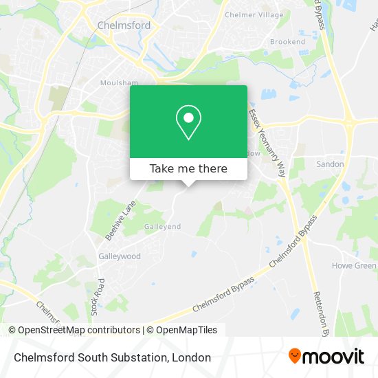Chelmsford South Substation map
