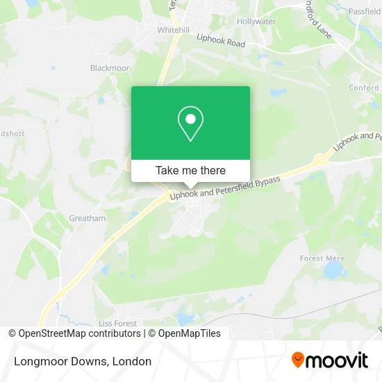 Longmoor Downs map