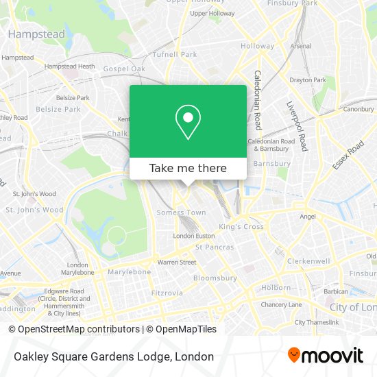 Oakley Square Gardens Lodge map