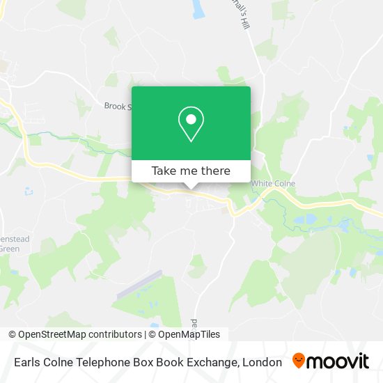 Earls Colne Telephone Box Book Exchange map